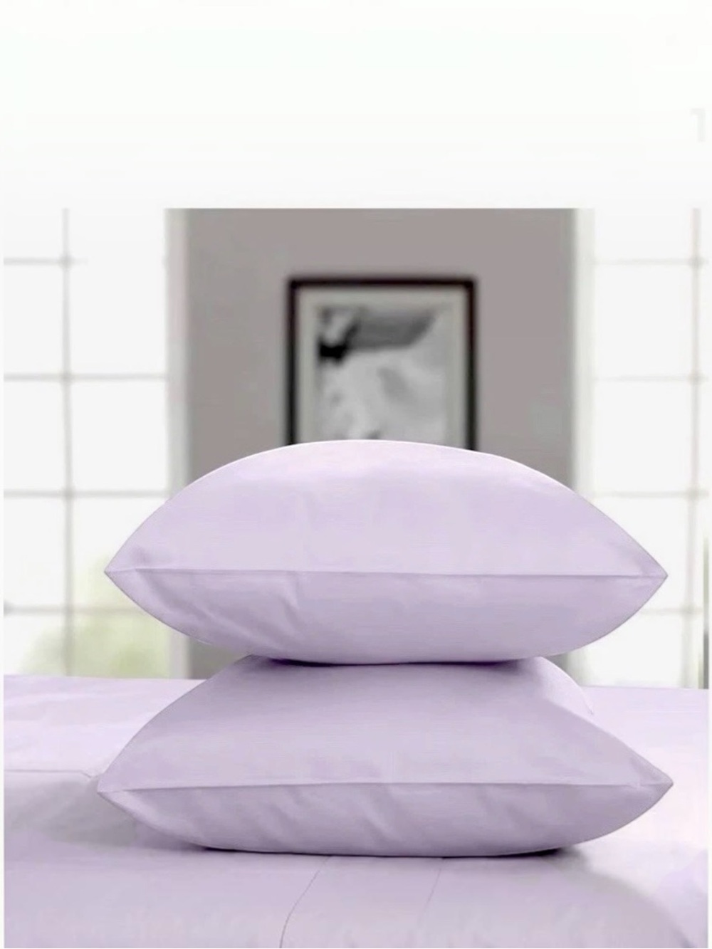 Threadmill 500 Thread 100% Cotton Sateen Weave Pillowcase 2 Standard/Queen Lilac